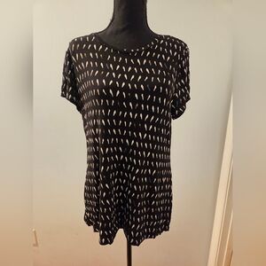 Adorable Short Sleeve Top With Bird Pattern